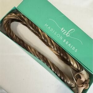 Madison Braids Halo Braid Headband Blonde Brown Braided Hairpiece Festival